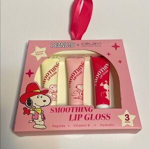 Peanuts Smoothing Lip Gloss Set - Red, Yellow, White